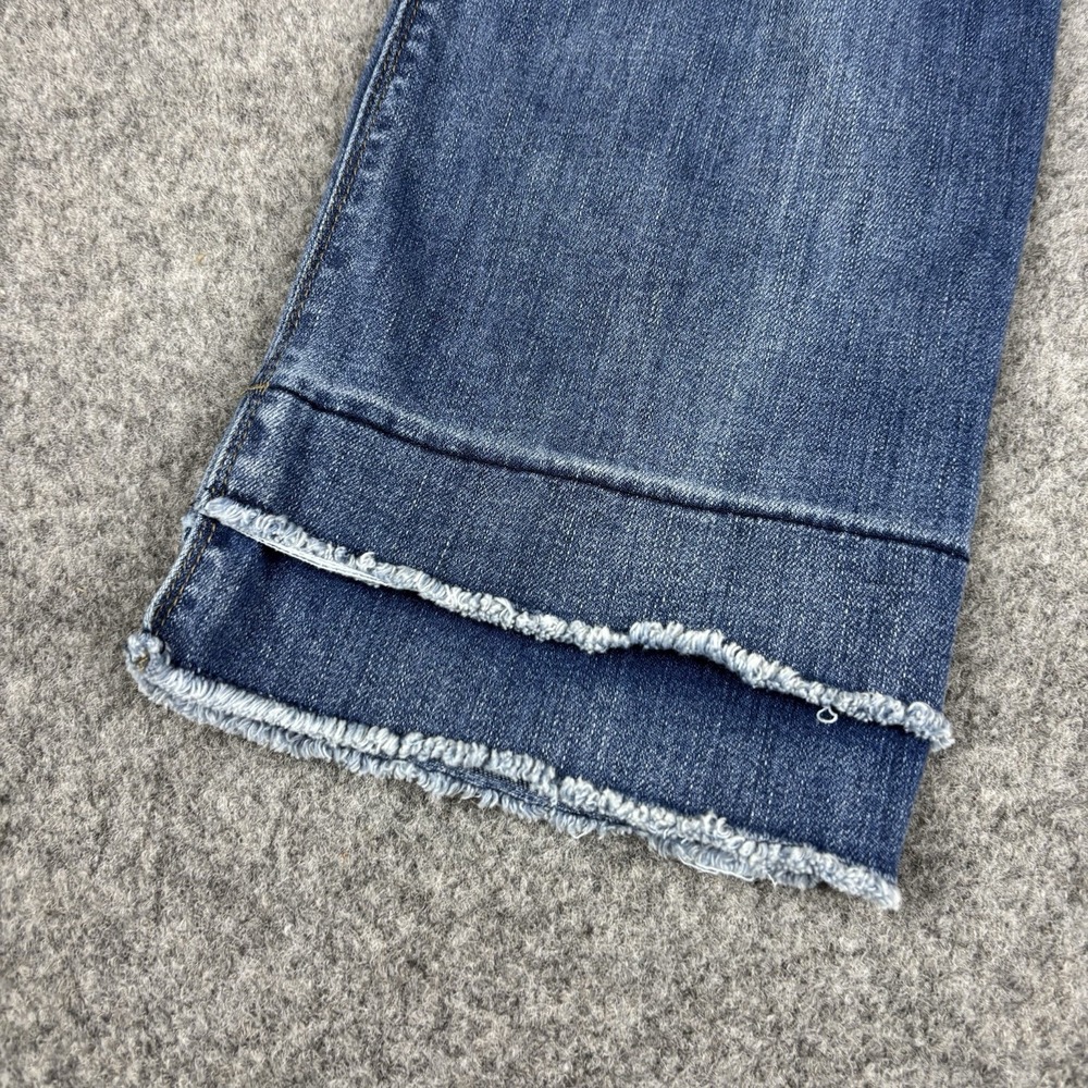 Democracy Absolution Jeans Womens 8 Wide Leg Raw Hem Stretch Denim Blue Casual - Picture 8 of 14